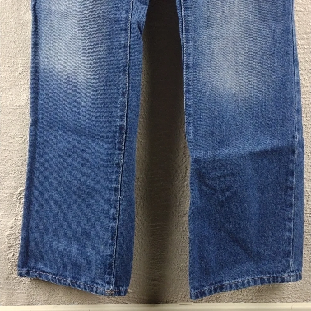 Children's Place Blue Medium Wash Five Pocket Mid Rise Button Zip Boot Cut Jeans